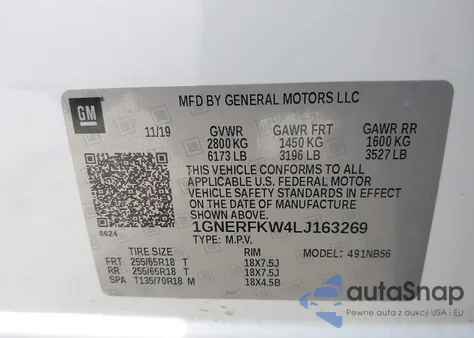 1GNERFKW4LJ163269